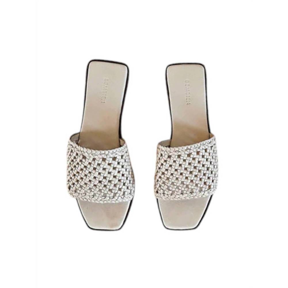 NEW BEMBIEN women's milana slides sandal in cream - Picture 3 of 4